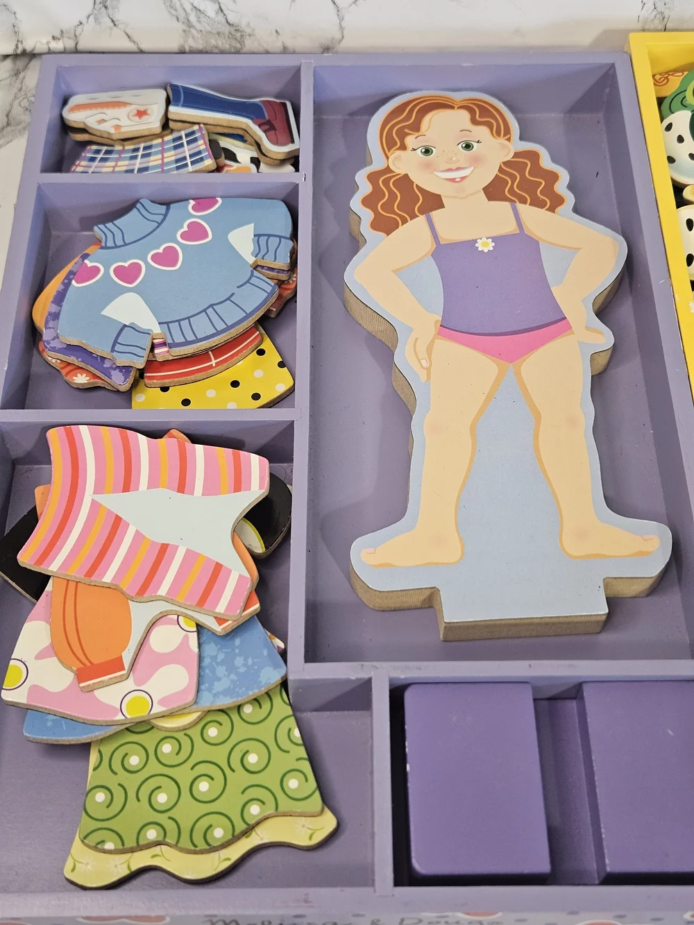 3 Melissa & Doug Wooden Magnetic Dress-Up Dolls Set - Multicolor